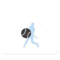 baseball and player silhouette graphic design stickers