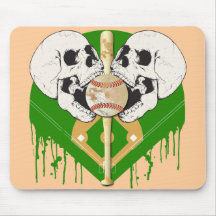 BASEBALL AND SKULLS MOUSE PADS