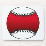 Baseball Art, Red Ball Mouse Pad Baseball Art, Red Ball Mouse Pad