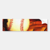 Baseball Artwork Bumper Sticker