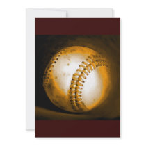 Baseball Artwork Invitation - Custom Invites