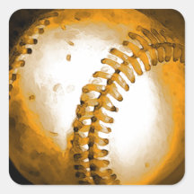 Baseball Artwork Square Sticker
