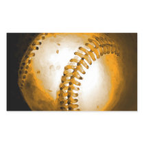 Baseball Artwork Rectangle Stickers