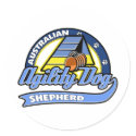 Baseball Australian Shepherd Agility stickers