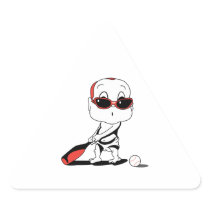 baseball baby triangle stickers