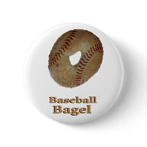 Baseball Bagel Pins