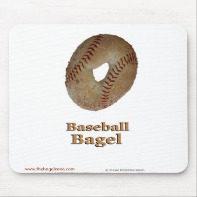 Baseball Bagel Mouse Pad by TheBagelZone