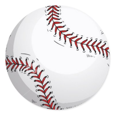 Baseball Ball 1 Sticker by CelebrationZazzle