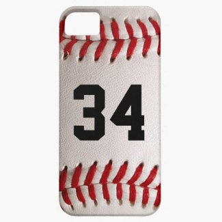 Baseball Ball and Number iPhone 5 Cases