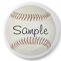 Baseball Ball Button