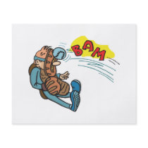 baseball bam funny umpire hit with ball custom flyer