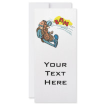 baseball bam funny umpire hit with ball full color rack card