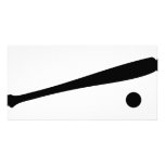 baseball bat and ball icon photo greeting card