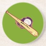 Baseball bat glove sports beverage coasters
