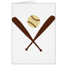 Baseball Bat Greeting Cards