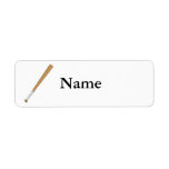 Baseball Bat Return Address Label
