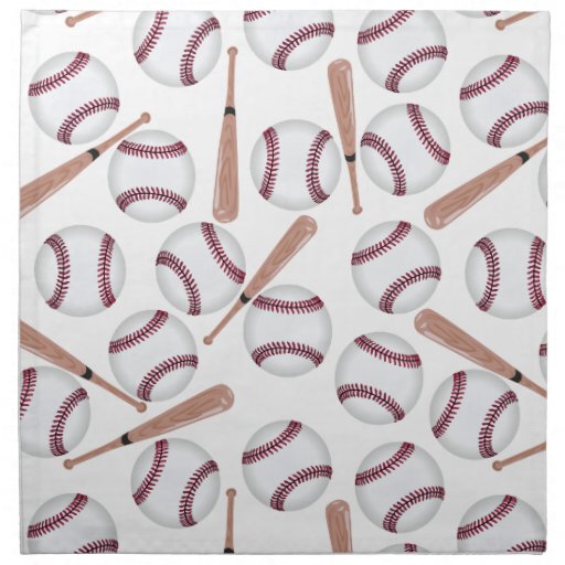 Baseball bat pattern napkins Zazzle