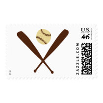 Baseball Bat Postage Stamp