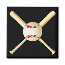 BASEBALL BATS AND BALL MAGNETS