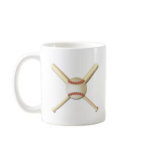 BASEBALL BATS AND BALL COFFEE MUG