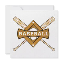Baseball Bats and Ball T-shirts and Gifts Personalized Announcements