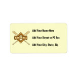 Baseball Bats and Ball T-shirts and Gifts Personalized Address Label