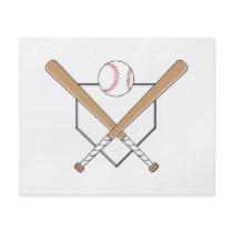baseball bats and home plate graphic flyer design