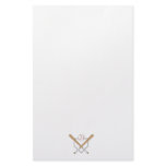 baseball bats and home plate graphic custom stationery
