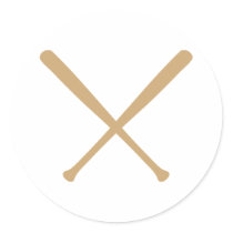 baseball bats crossed stickers