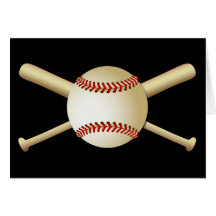 BASEBALL & BATS GREETING CARDS