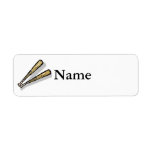 Baseball bats custom return address labels