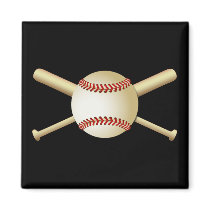 BASEBALL & BATS FRIDGE MAGNETS