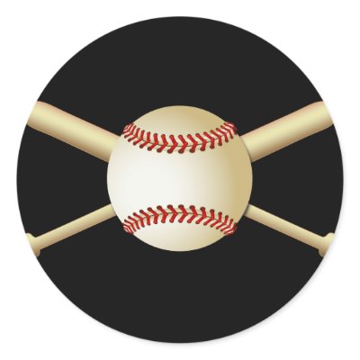 BASEBALL & BATS STICKER by dgpaulart