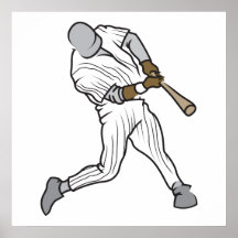 baseball batter graphic poster