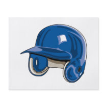 baseball batters helmet blue flyer design