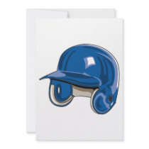 baseball batters helmet blue personalized announcement