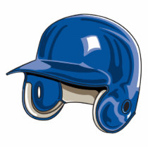 baseball batters helmet blue cut out