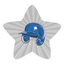 baseball batters helmet blue sticker