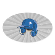 baseball batters helmet blue sticker