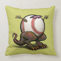 Baseball Beast Throw Pillows