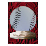 Baseball Best Coach Award Card