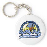 Baseball Bichon Frise Agility Key Chains