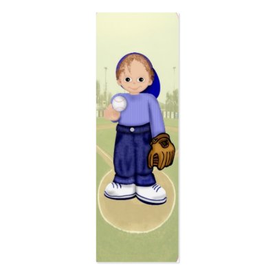 Baseball Billy Bookmark Business Cards by nextstopitaly