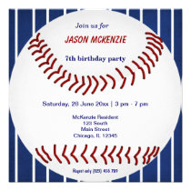 Baseball Birthday invitations