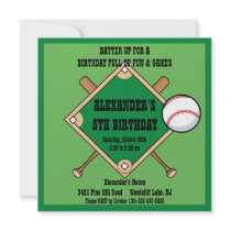 Baseball Birthday Invitation