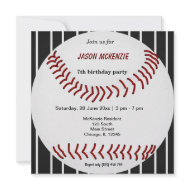 Baseball Birthday invitation