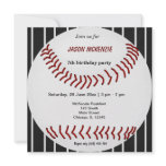 Baseball Birthday Personalized Invitations