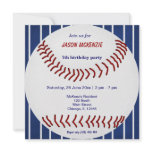 Baseball Birthday Custom Invite