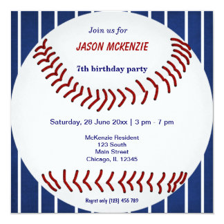 baseball birthday invitations