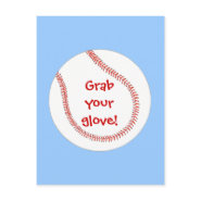 Baseball Birthday Invitations on postcards postcard